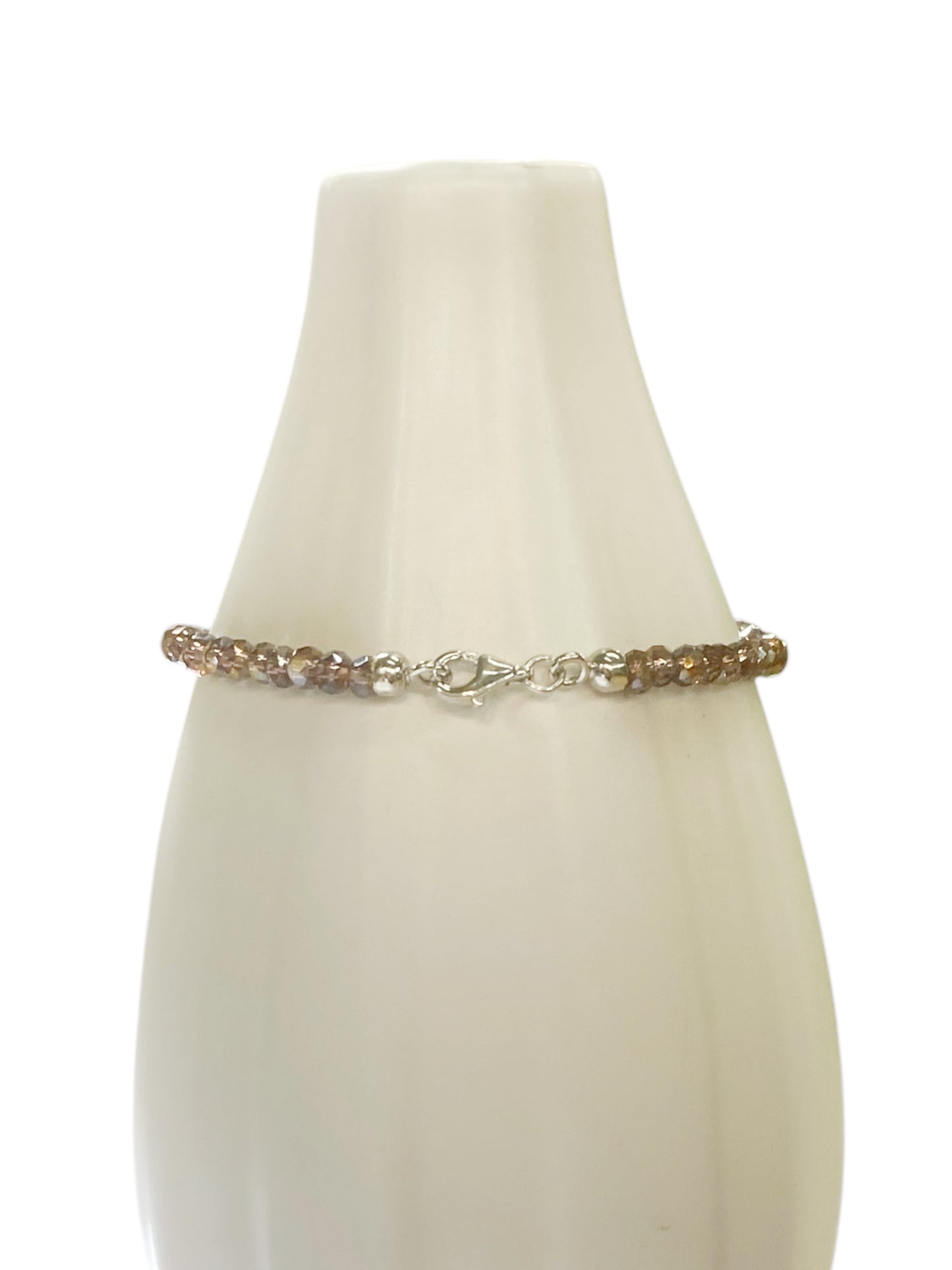 Bracelet crystals, 925 silver and freshwater pearl