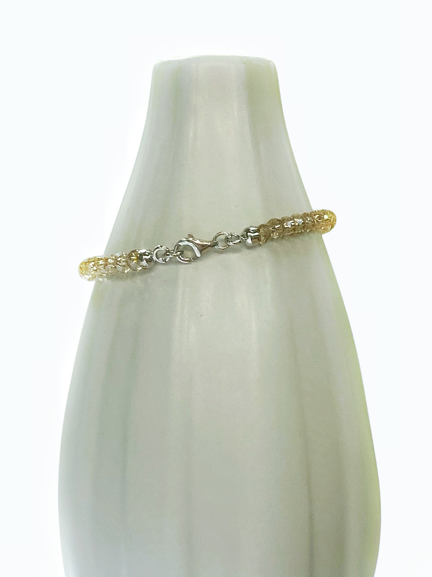 Bracciale cristalli, perla di acqua dolce, e argento 925