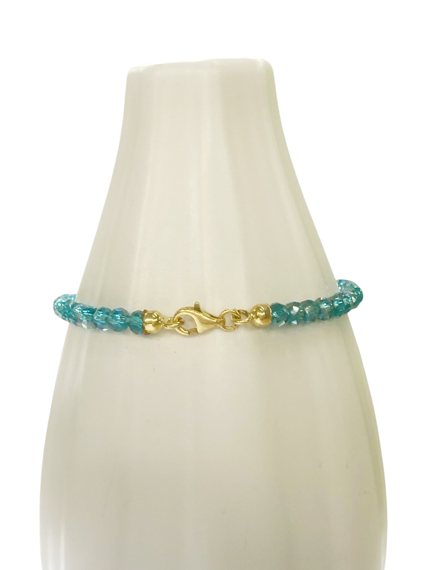 925 silver bracelet, crystals and freshwater pearl
