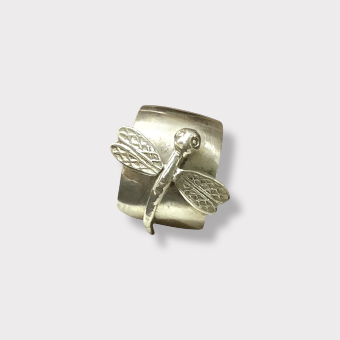 Silver band ring