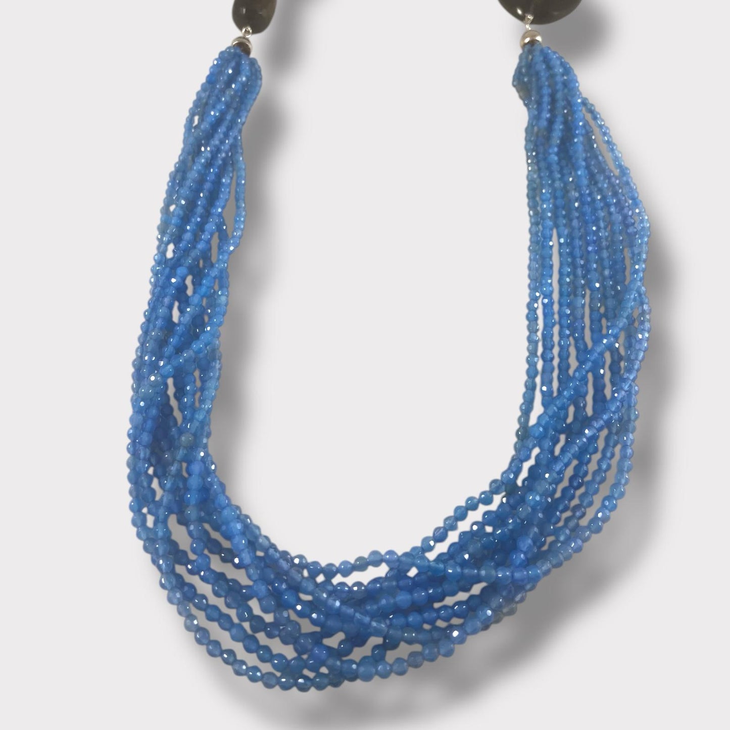 Collana senza chiusura in quarzo, agata e perla di acqua dolce