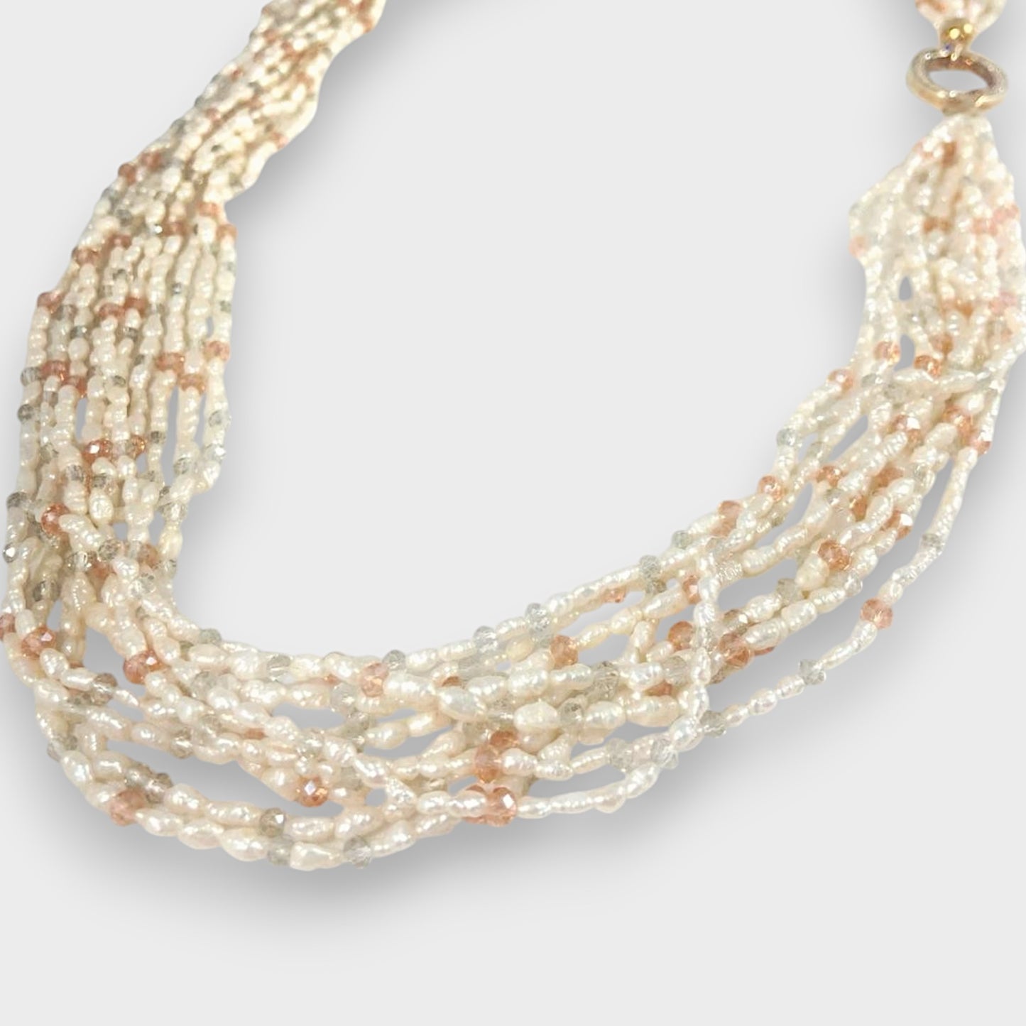 Collana multifilo di perle di acqua dolce