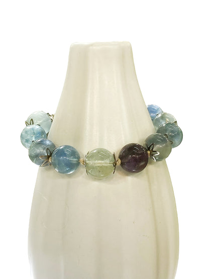 925 silver and fluorite bracelet