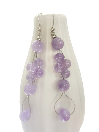 925 silver and amethyst earrings