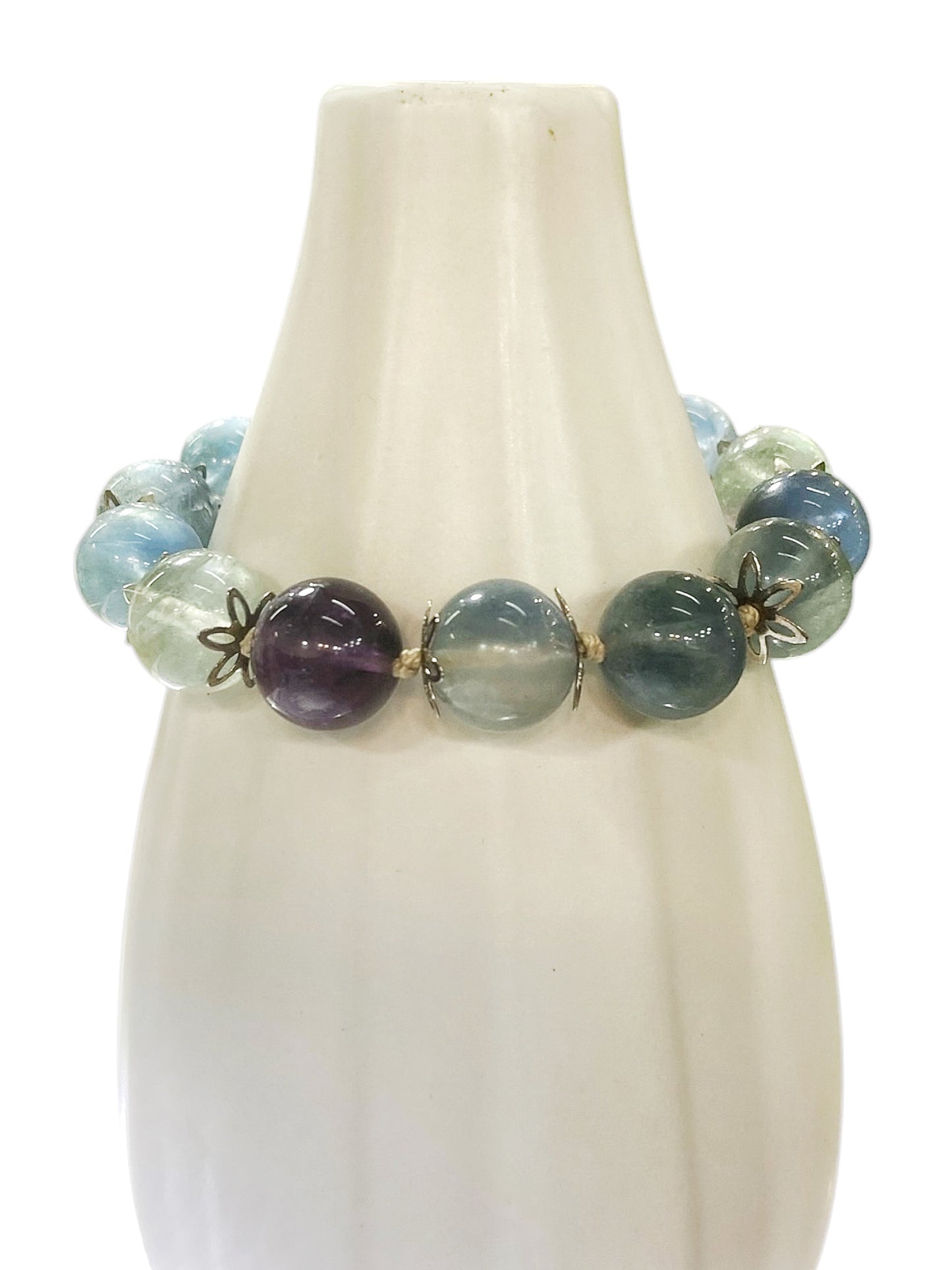 925 silver and fluorite bracelet