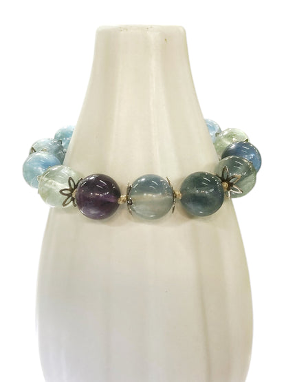 925 silver and fluorite bracelet