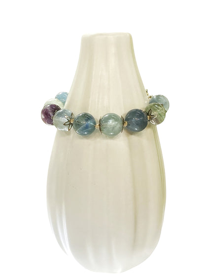 925 silver and fluorite bracelet