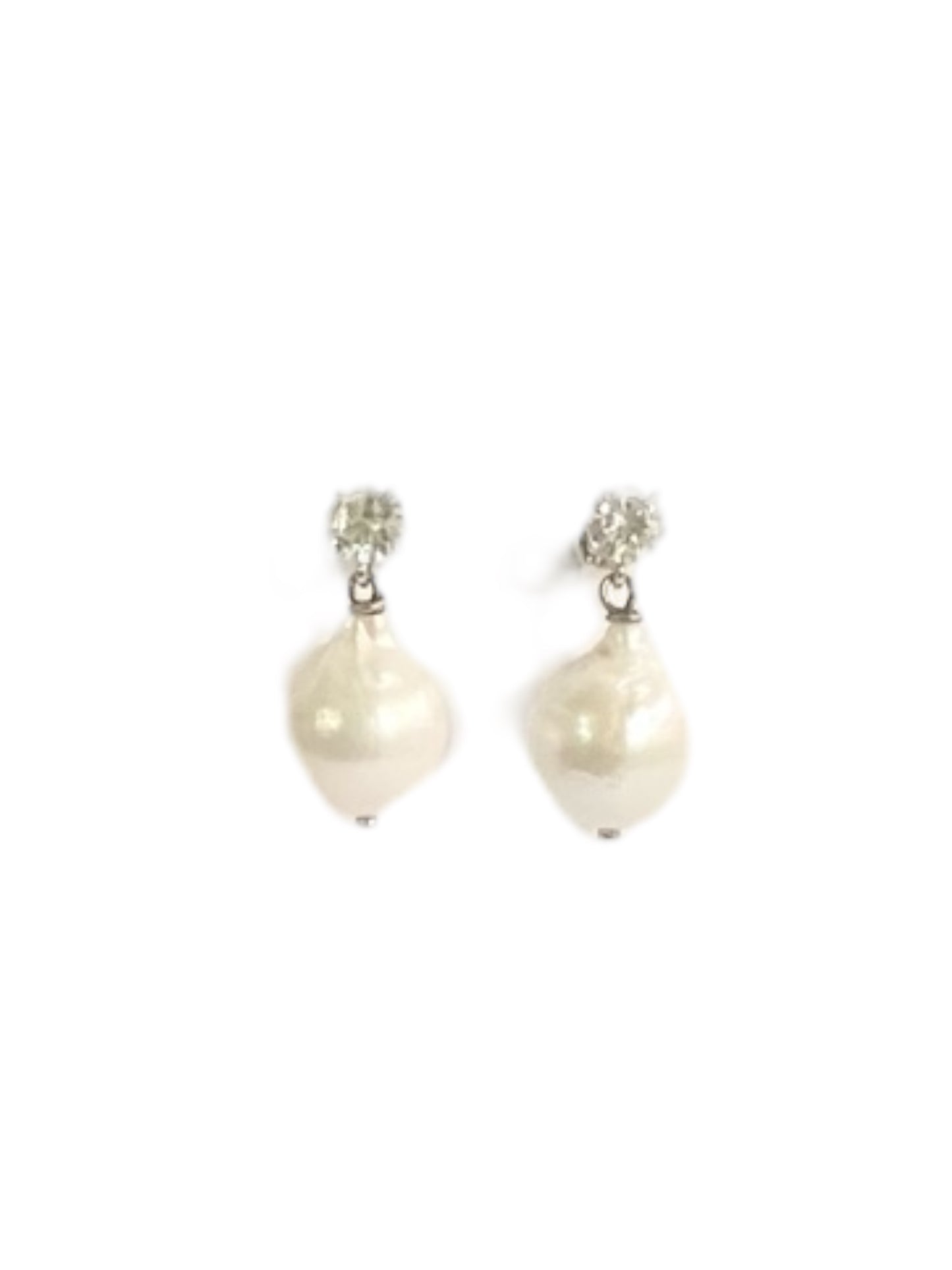 925 silver earrings, zirconia and river pearls