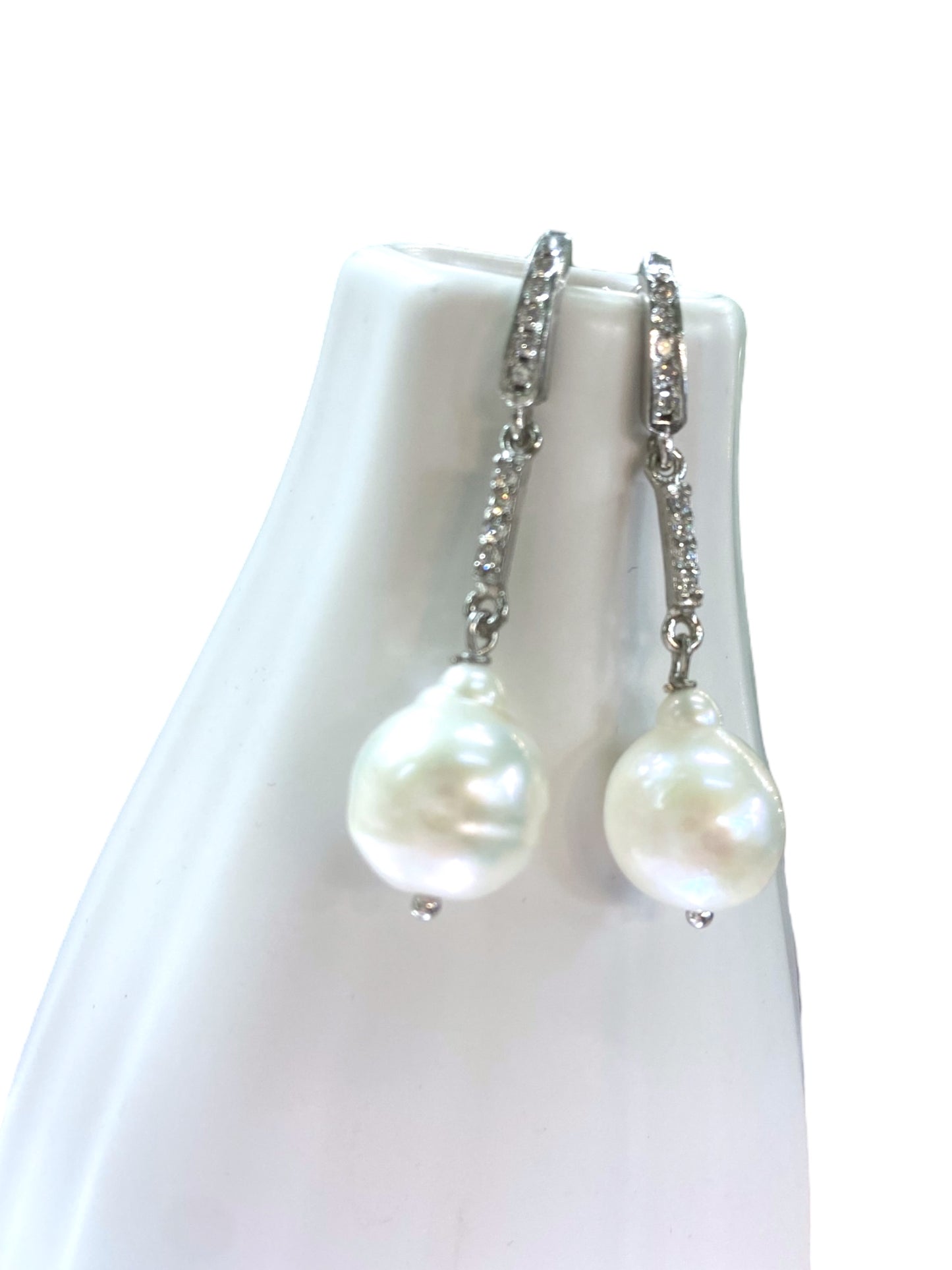 Pendientes en plata 925 y perlas Scaramazze