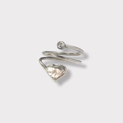 925 silver ring with heart