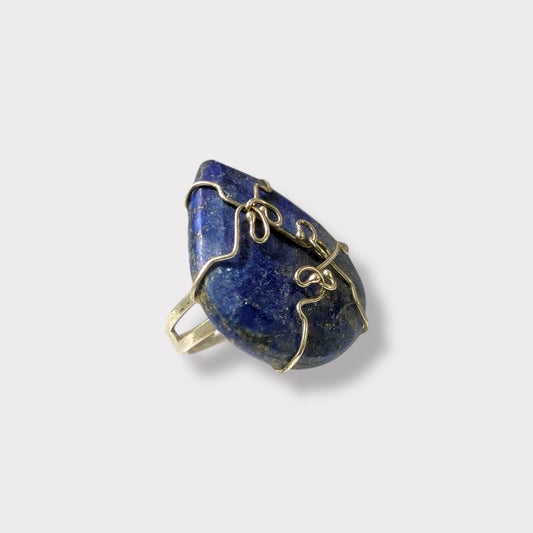 925 silver and sodalite ring