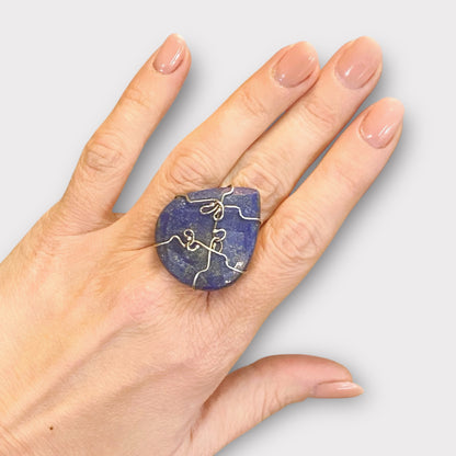 Anello argento 925 e sodalite