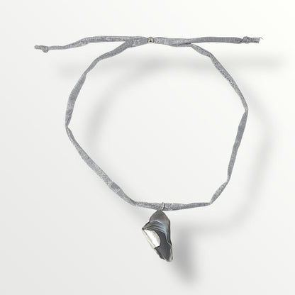 Ciondolo linea " L'abbraccio" argento 925 e agata botswana