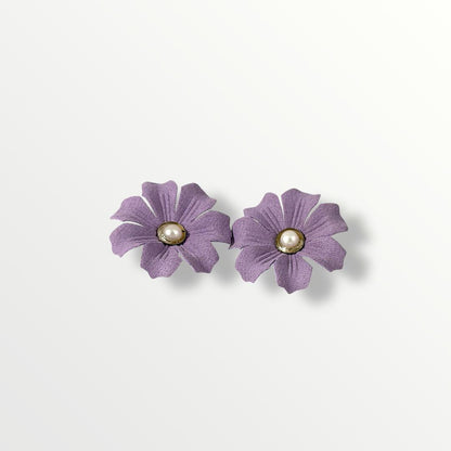 Orecchini a fiore con argento 925 e perle di acqua dolce